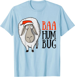 Funny Bah Humbug Sheep Christmas Gift Baa Humbug T-Shirt - T-Shirt | Light Blue