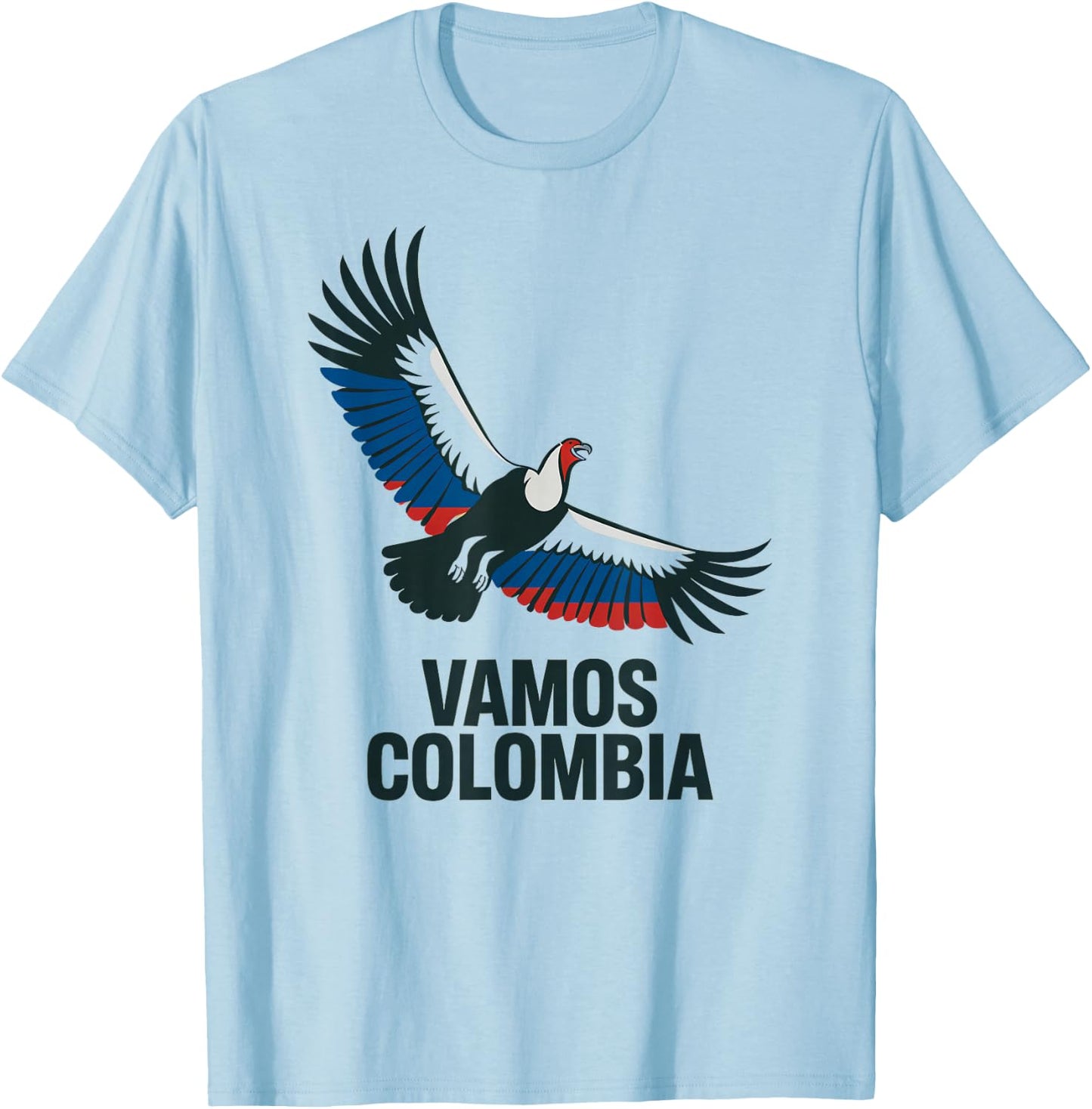 National Vamos Colombia Cheer Pride Country Game Day T-Shirt - T-Shirt | Light Blue