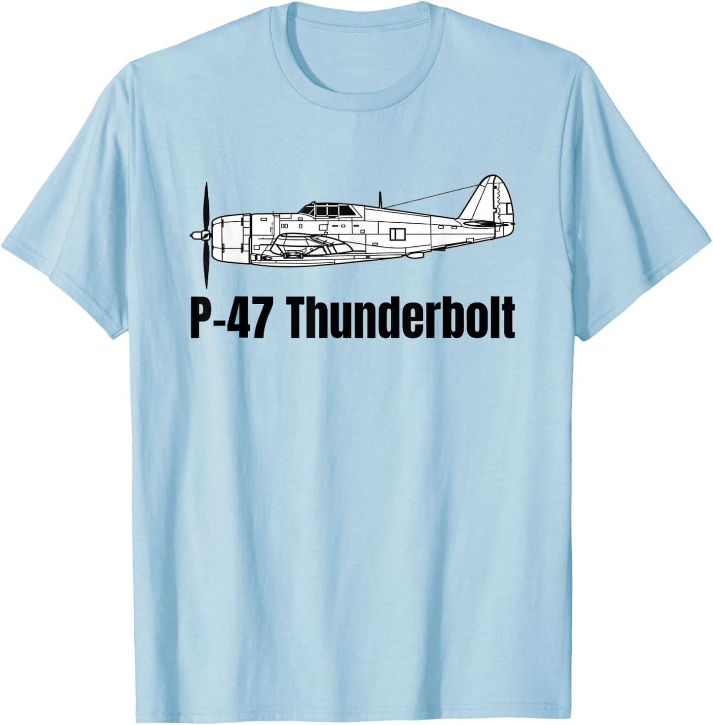 P-47 Thunderbolt Military Vintage Aircraft WWII / WW2 T-Shirt - T-Shirt | Light Blue