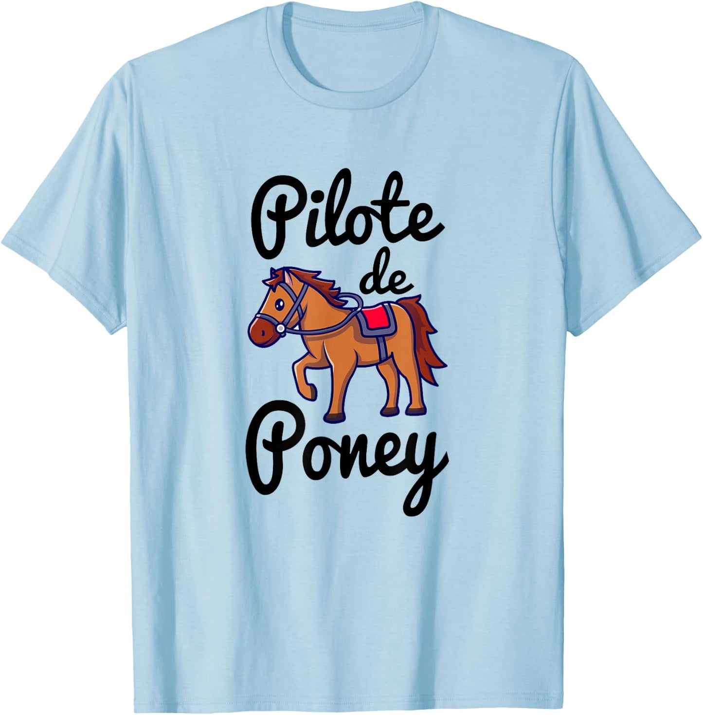 Pony Pilot T Shirt Riding Horse T-Shirt - T-Shirt | Light Blue