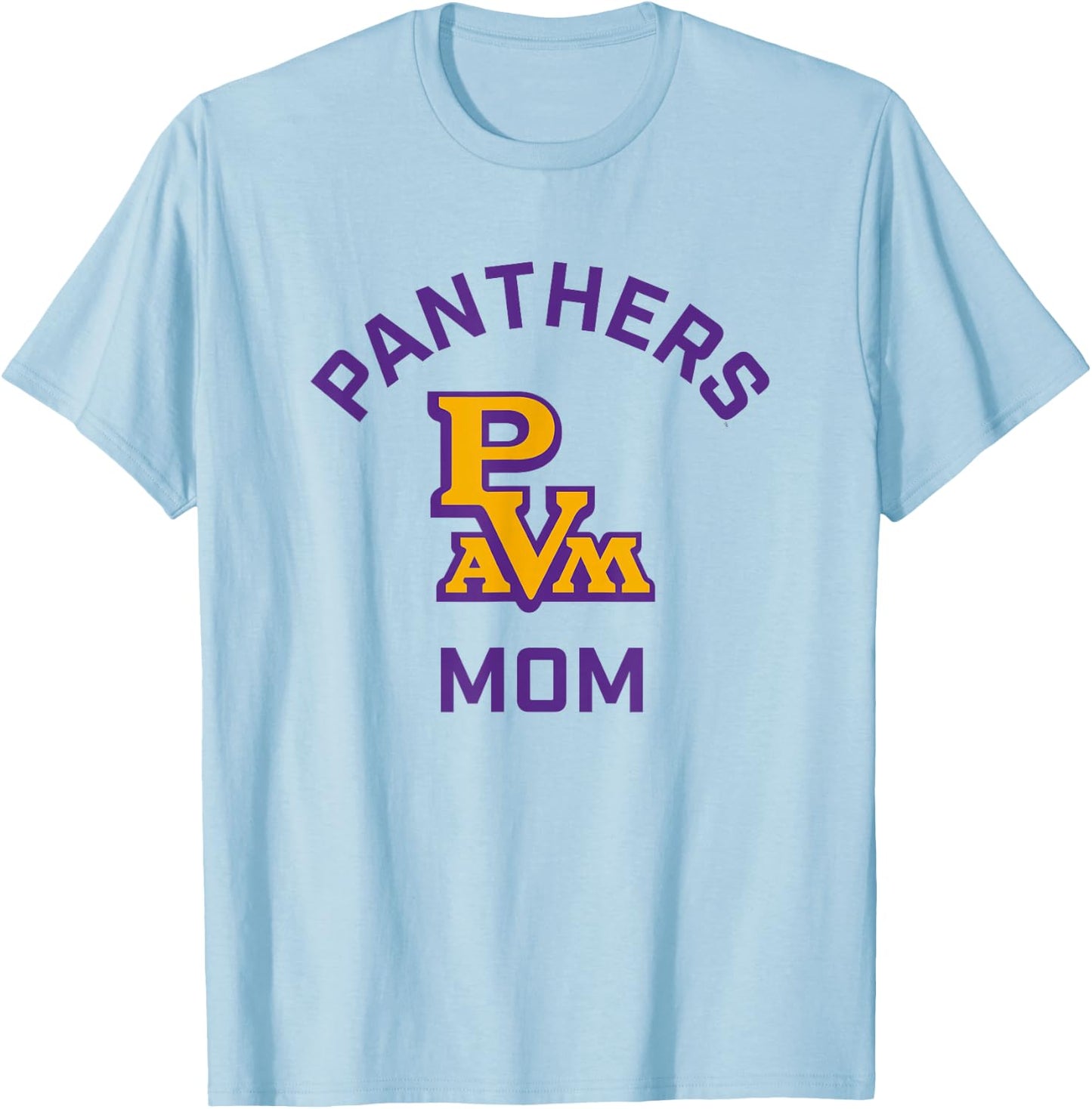 Prairie View A&M University Panthers Arched Mom T-Shirt - T-Shirt | Light Blue