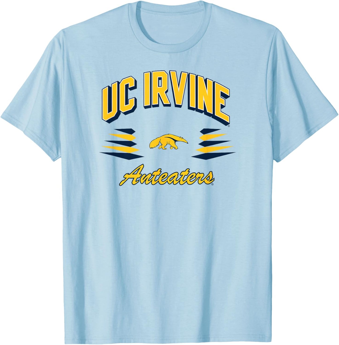 Cal Irvine Anteaters Retro Diamond Gray Officially Licensed T-Shirt - T-Shirt | Light Blue
