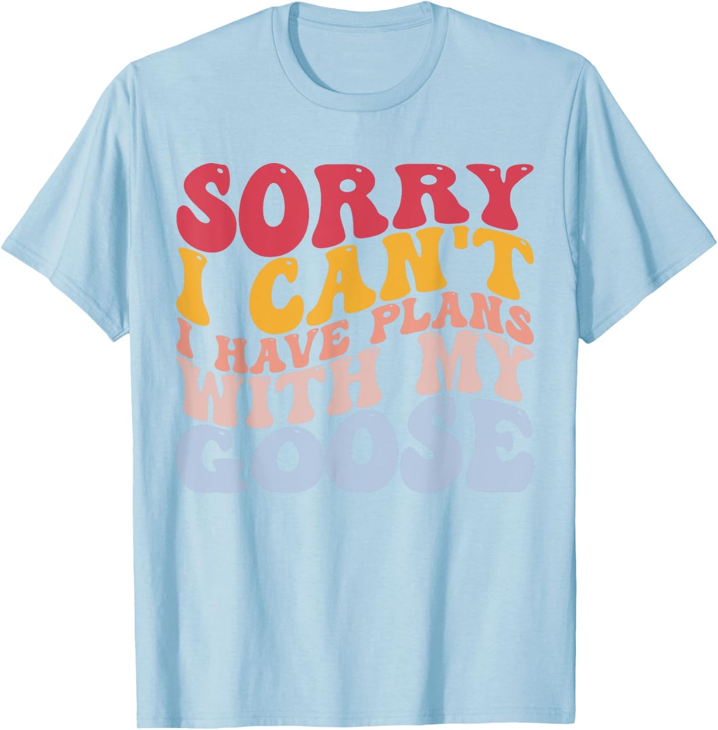 Sorry I Can't I Have Plans With My Goose Goose Lovers T-Shirt - T-Shirt | Light Blue