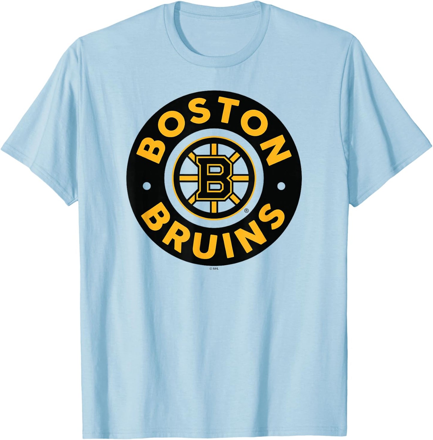 Boston Bruins Symbol White Officially Licensed T-Shirt - T-Shirt | Light Blue