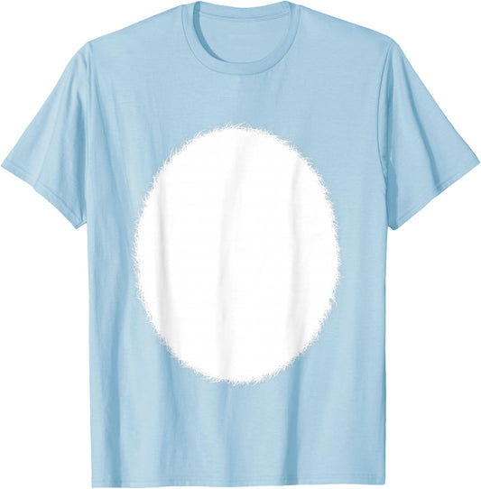 Pink Easter Bunny Rabbit White Furry Tummy Belly Costume T-Shirt - T-Shirt | Light Blue