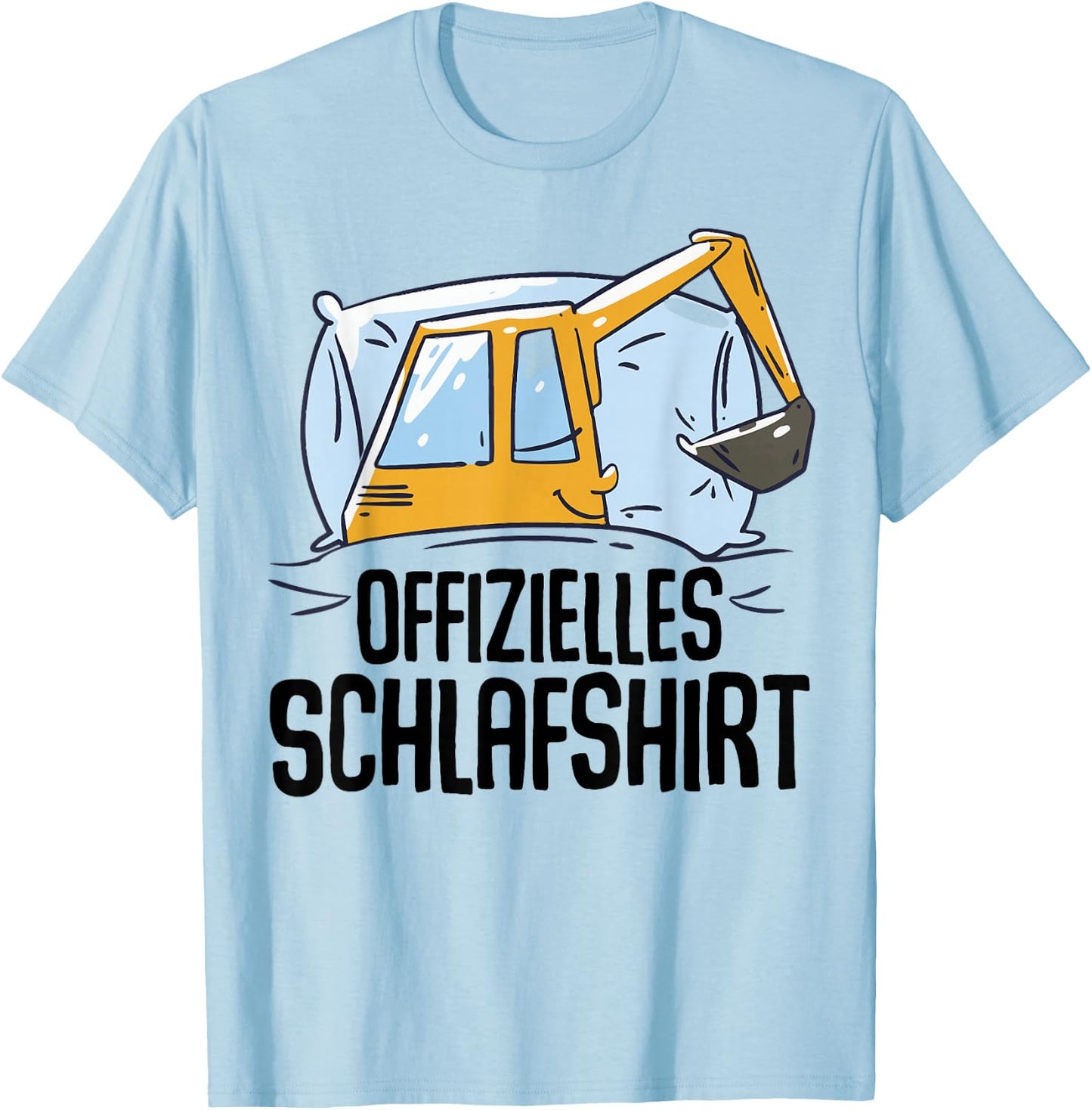 Bagger Offizielles Schlafshirt Schlafanzug Nachthemd Bagger T-Shirt - T-Shirt | Light Blue