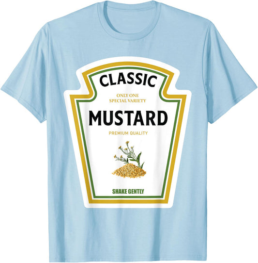 Mustard Halloween 2023 Costume Family Team Ketchup Mayo , yellow T-Shirt - T-Shirt | Light Blue