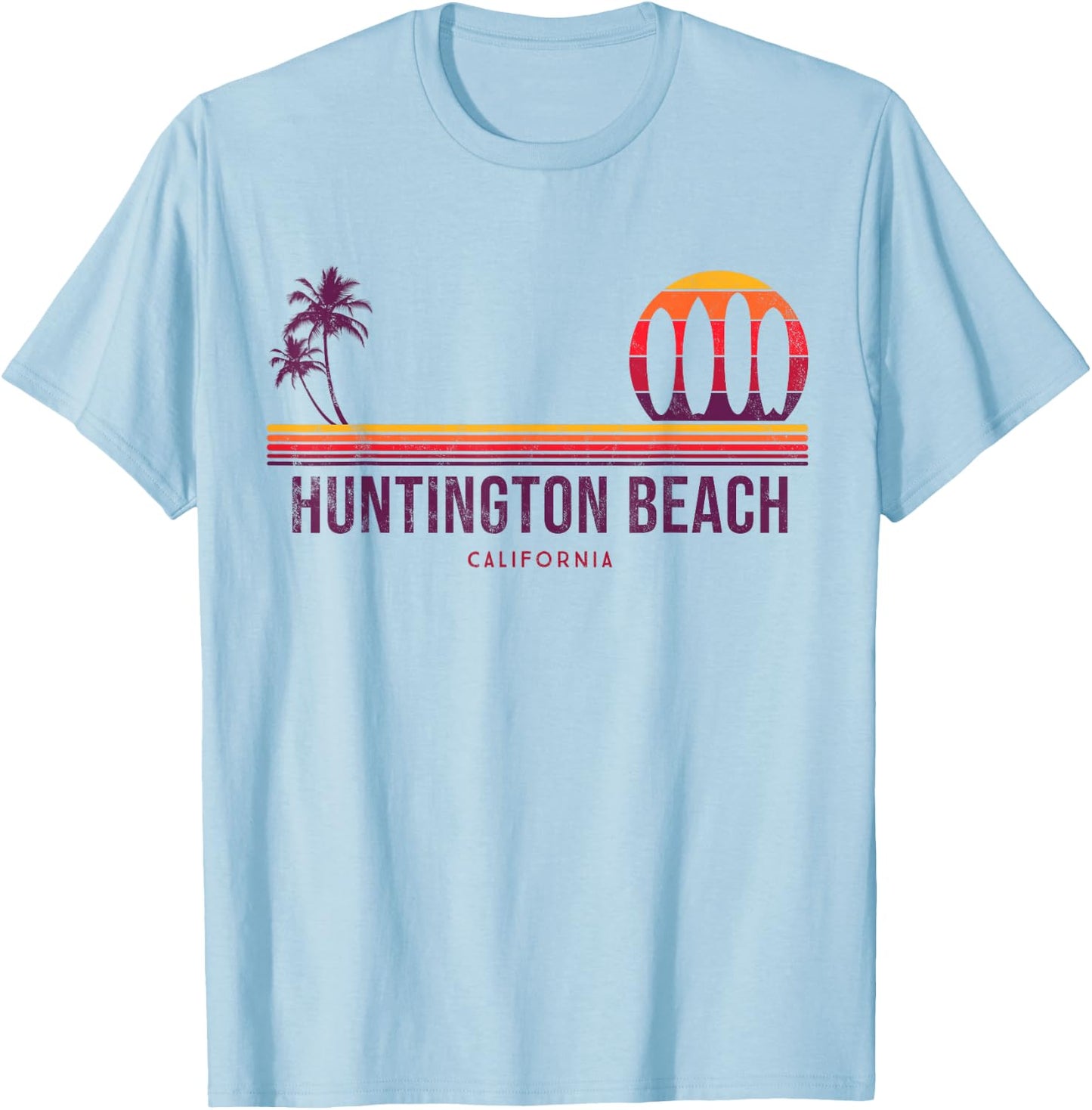 California Huntington Beach Vintage Surf Women Girls Kids T-Shirt - T-Shirt | Light Blue