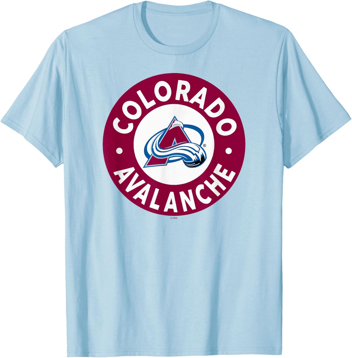 Colorado Avalanche Symbol Gray Officially Licensed T-Shirt - T-Shirt | Light Blue