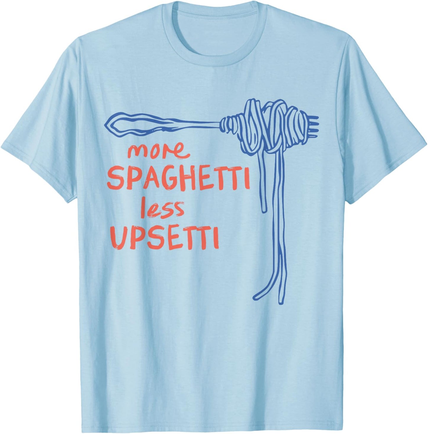 Spaghetti Graphic Funny Food Humour , White T-Shirt - T-Shirt | Light Blue