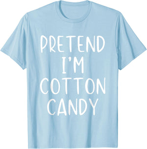 Pretend I'm A Cotton Candy Costume Halloween Simple Kid T-Shirt - T-Shirt | Light Blue