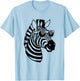 Funny Zebra with Sunglasses , White T-Shirt - T-Shirt | Light Blue