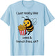 Funny French Fries Bee Shirt French Fries and Bees T-Shirt - T-Shirt | Light Blue