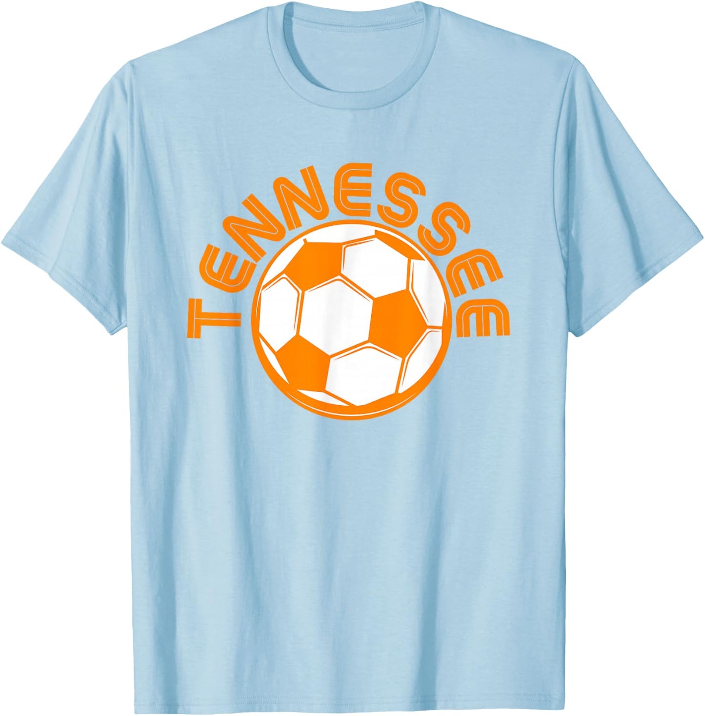 Retro Tennessee TN Orange Vintage Soccer T-Shirt - T-Shirt | Light Blue
