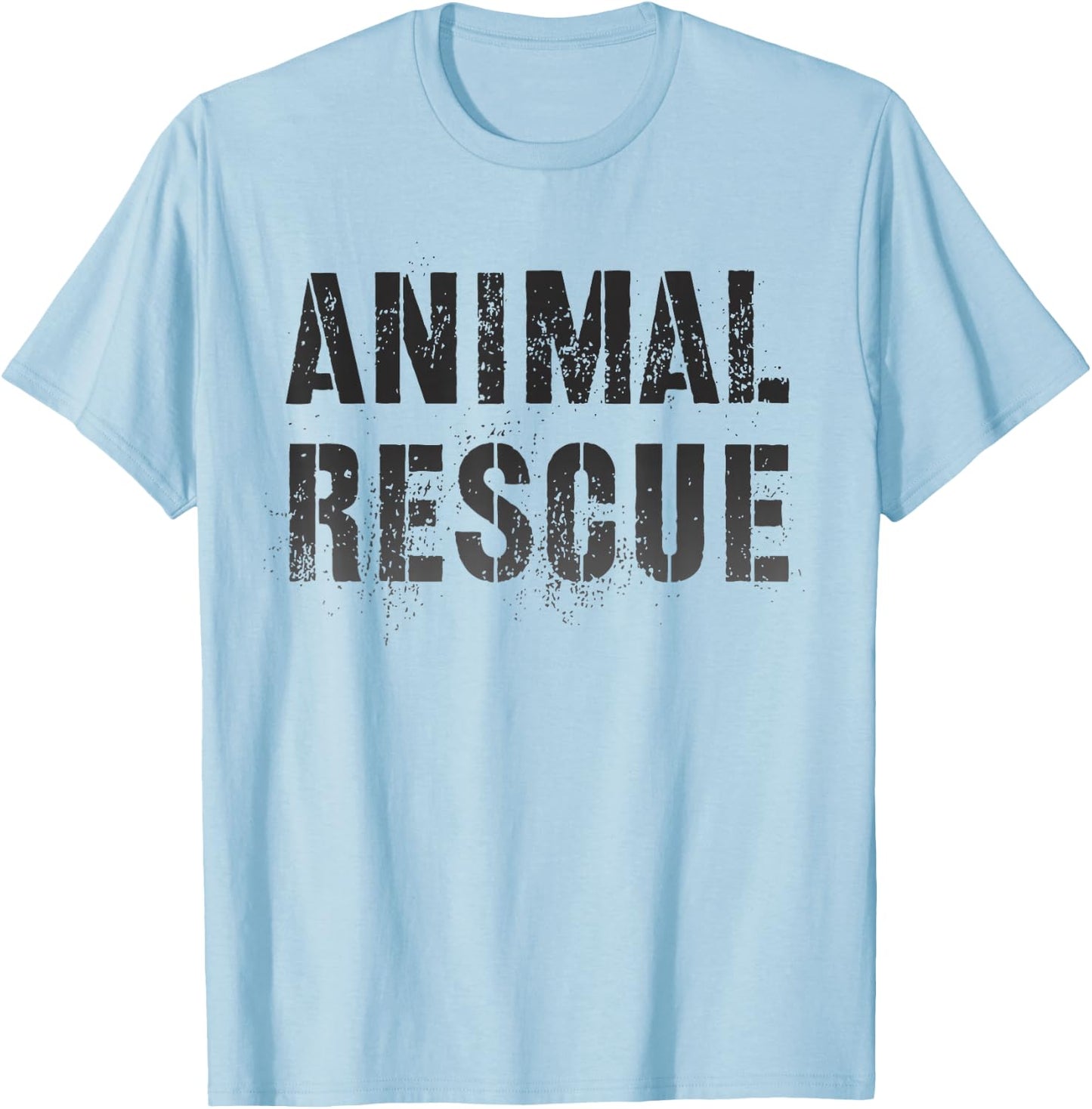 Vintage ANIMAL RESCUE Wild Cats Dogs Adoption Dept Uniform T-Shirt - T-Shirt | Light Blue