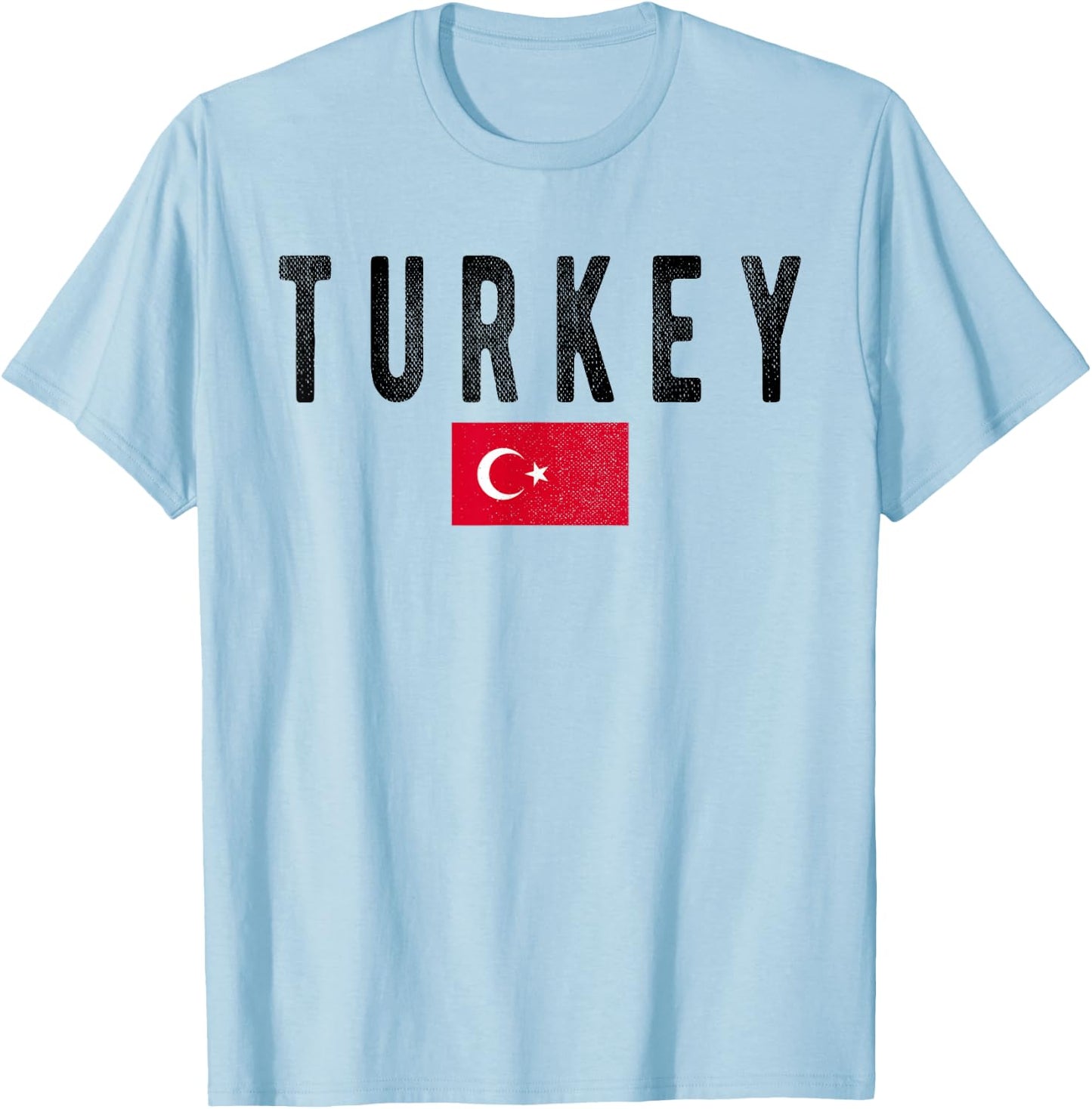 Turkey Country Flag - Souvenir Turkey T-Shirt - T-Shirt | Light Blue