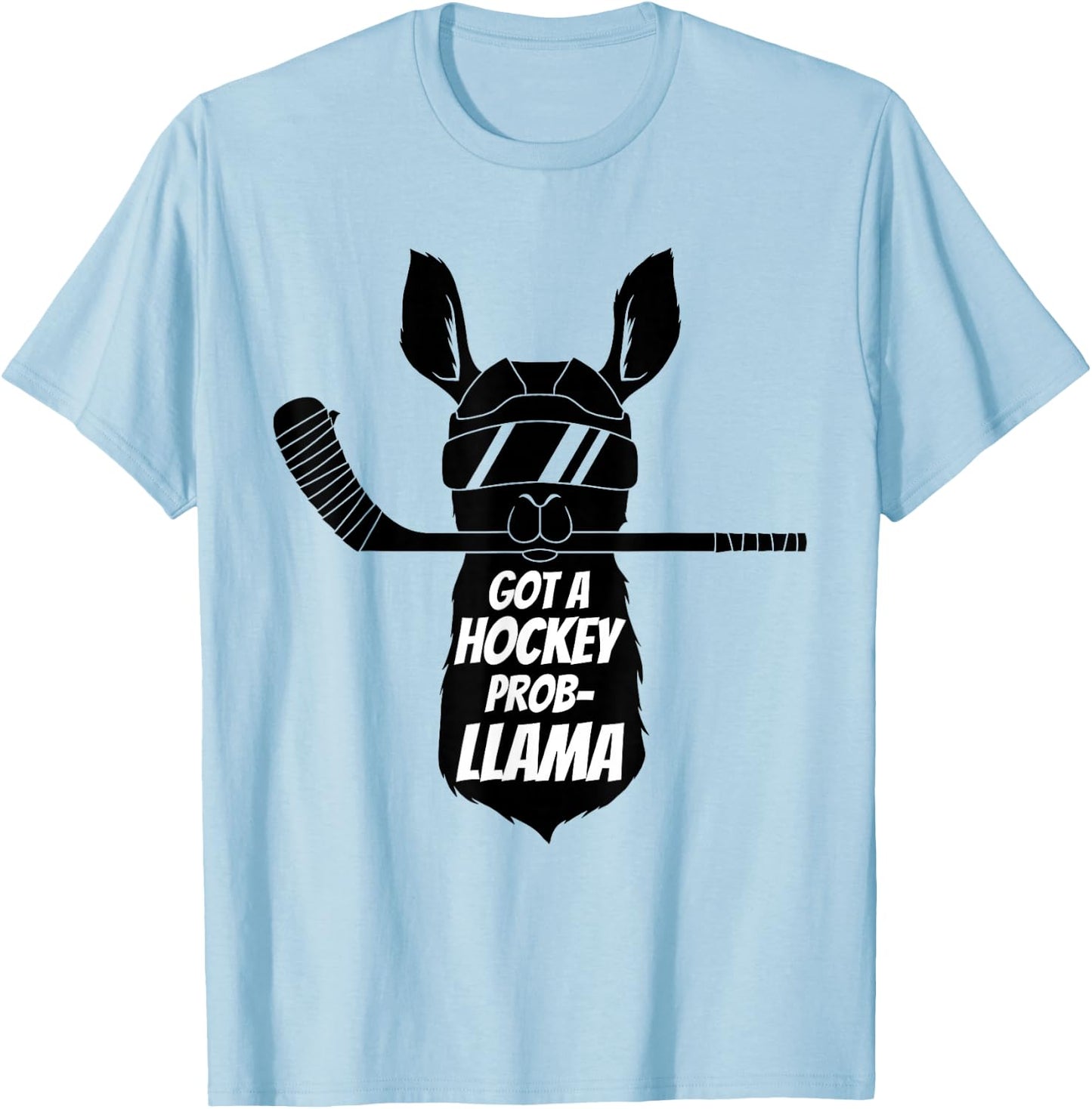 Got A Hockey Probllama Funny Ice Hockey Llama T-Shirt - T-Shirt | Light Blue