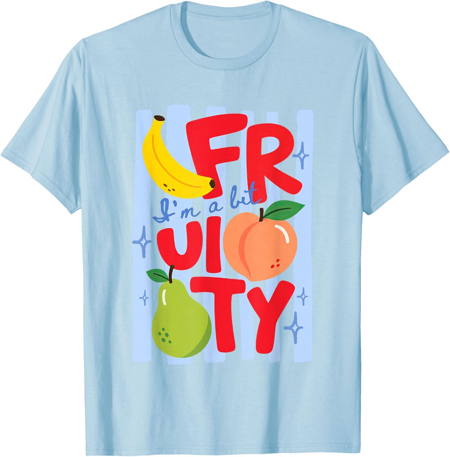 I'm A Bit Fruity LGBT Queer Pride Month Gay Lesbian Bisexual T-Shirt - T-Shirt | Light Blue