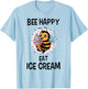 Bee Ice Cream Shirt Bee Pun Bee Lover Ice Cream Lover T-Shirt - T-Shirt | Light Blue