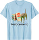 Meme Unhinged Cat Funny Cursed Cat Unhinged T-Shirt - T-Shirt | Light Blue