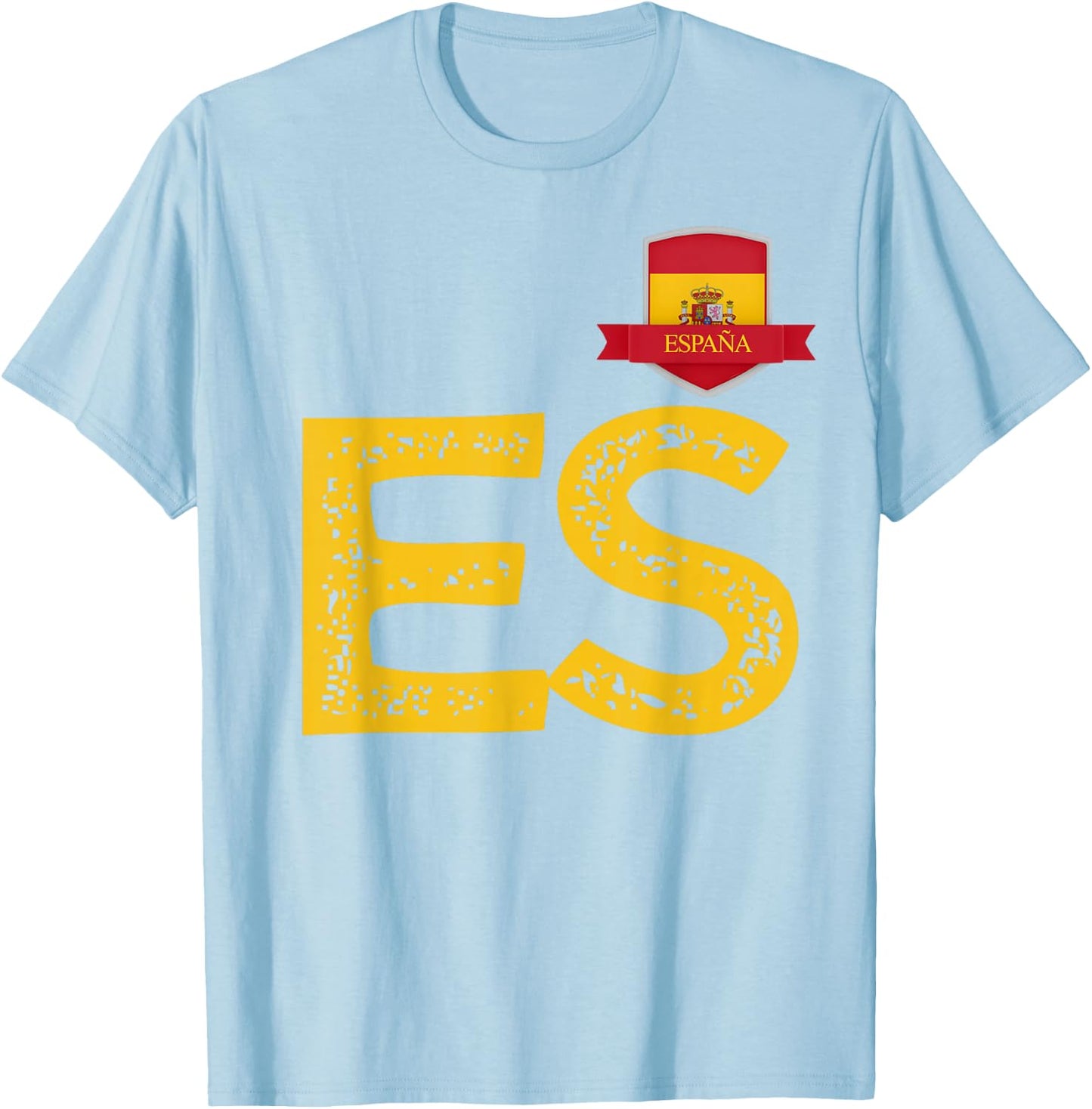 Spanien España Menschenflagge Buchstaben E und S Spanien España T-Shirt - T-Shirt | Light Blue