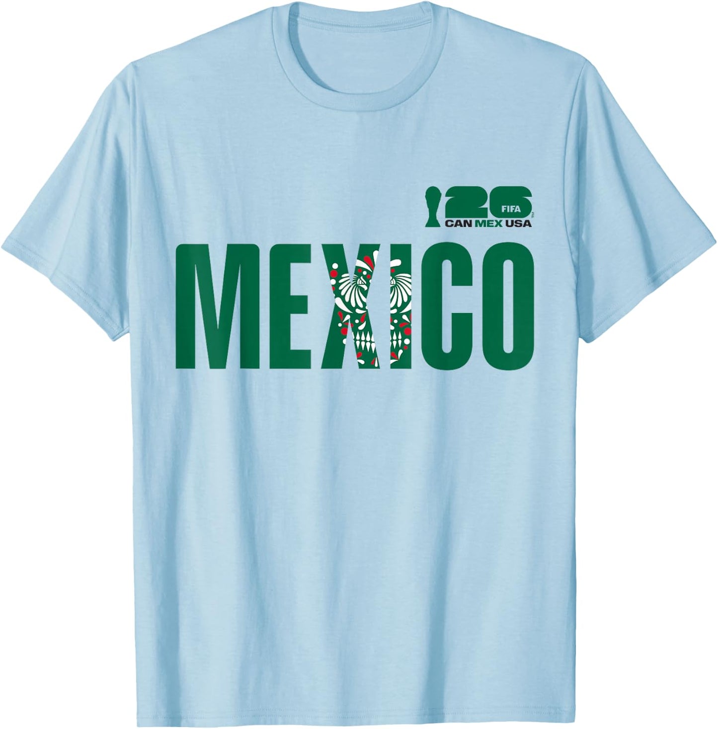 FIFA WORLD CUP26 Mexico Host Country Team Graphic T-Shirt - T-Shirt | Light Blue