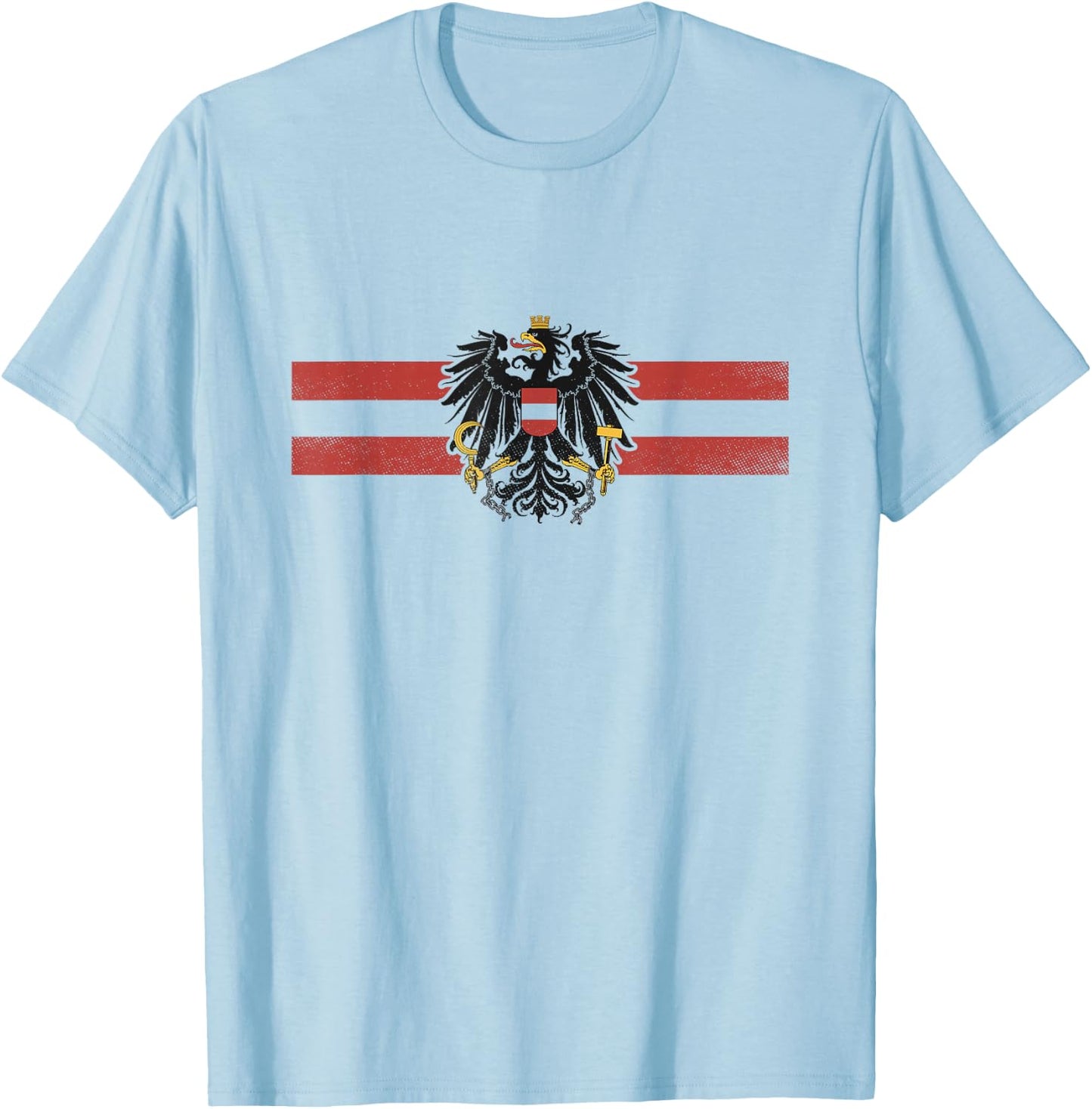 Austrian Coat of Arms Eagle Austrian Flag Austria , White T-Shirt - T-Shirt | Light Blue