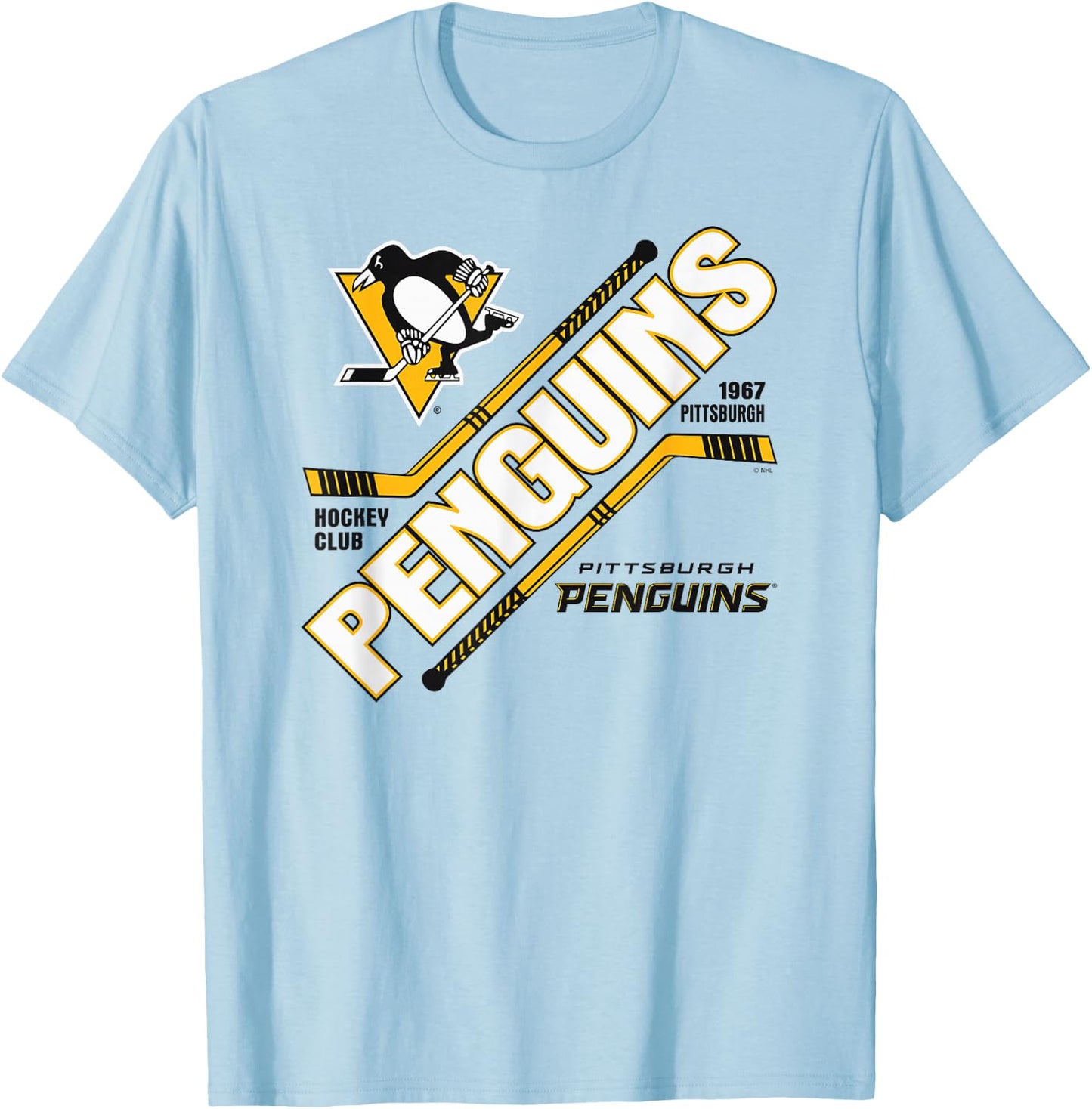 Pittsburgh Penguins Force Gray Officially Licensed T-Shirt - T-Shirt | Light Blue