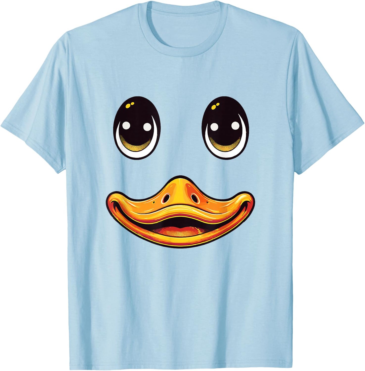 Duck Costume Face Cute Birthday Funny Duck T-Shirt - T-Shirt | Light Blue