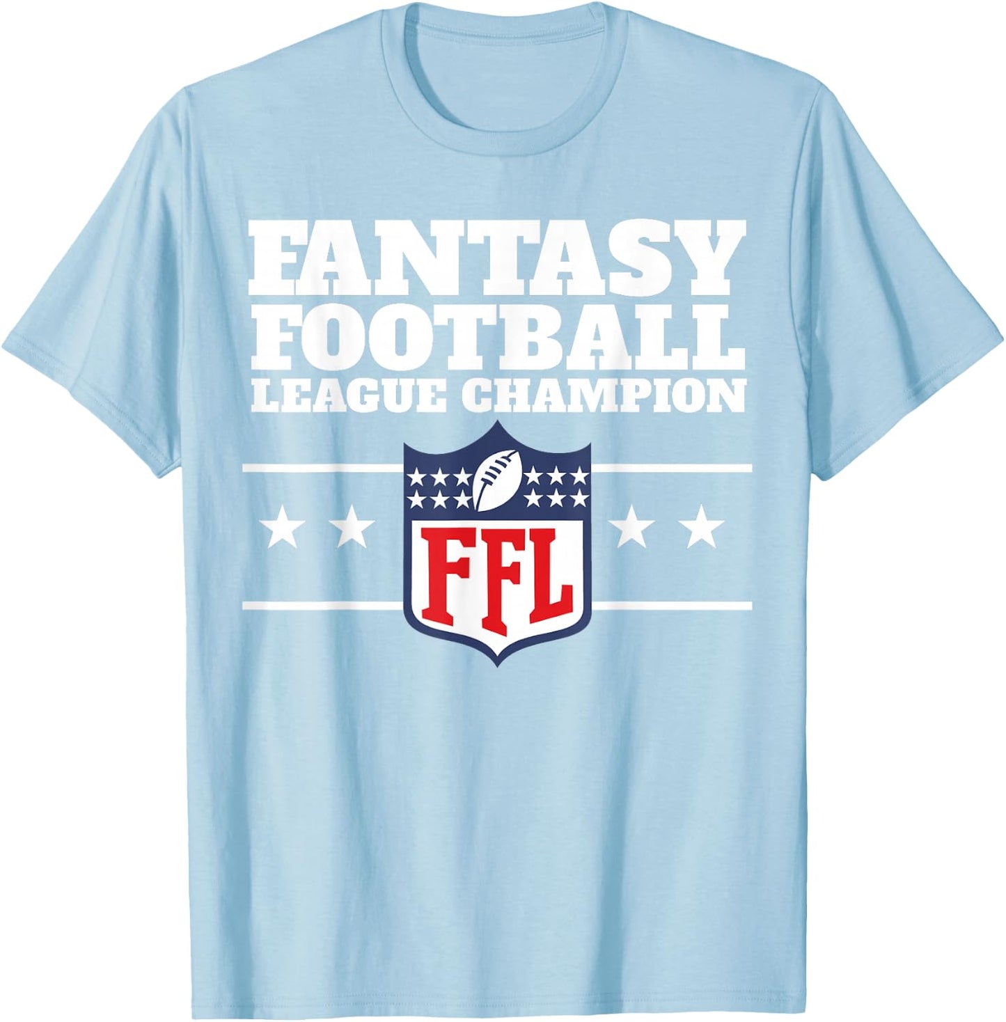 Fantasy Football League Champion Small T-Shirt - T-Shirt | Light Blue
