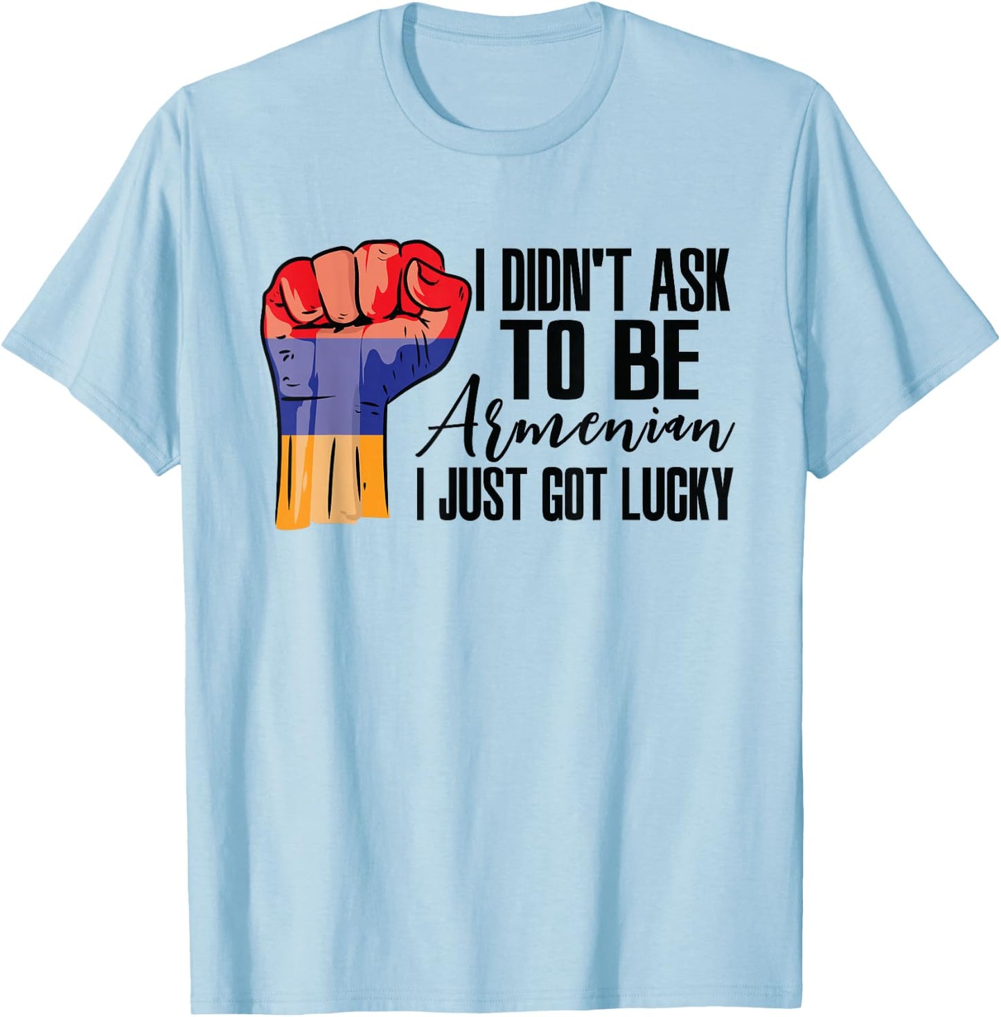 Armenian Armenia Flag Grown Armenian Roots Patriot T-Shirt - T-Shirt | Light Blue