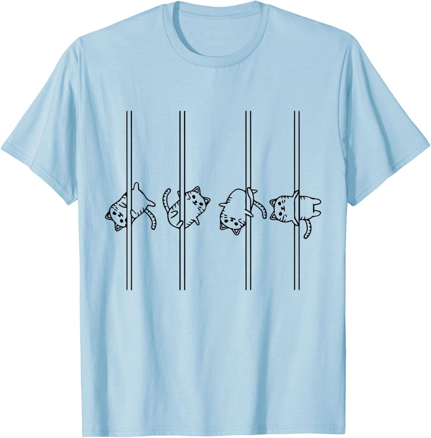 Pole Dancing Exotic Dancer Outfit for Pole Fitness Pole Wear , White T-Shirt - T-Shirt | Light Blue