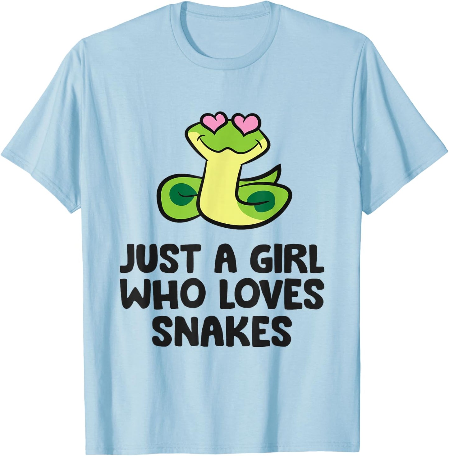 Just a Girl Who Loves Snakes T-Shirt - T-Shirt | Light Blue