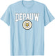 DePauw University Tigers Collegiate Seal T-Shirt - T-Shirt | Light Blue