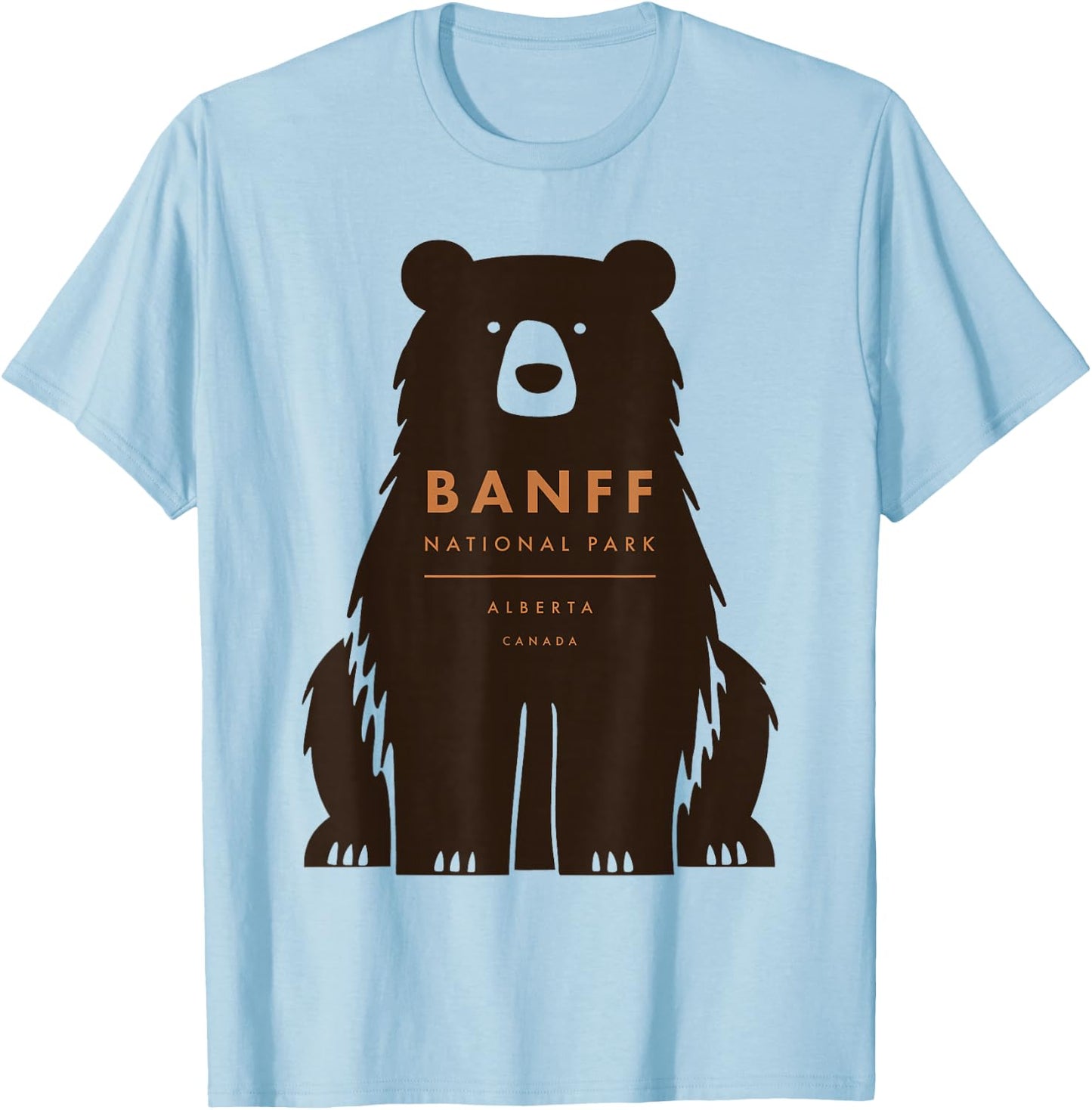 Banff National Park Alberta Canada Retro Vintage Bear T-Shirt - T-Shirt | Light Blue