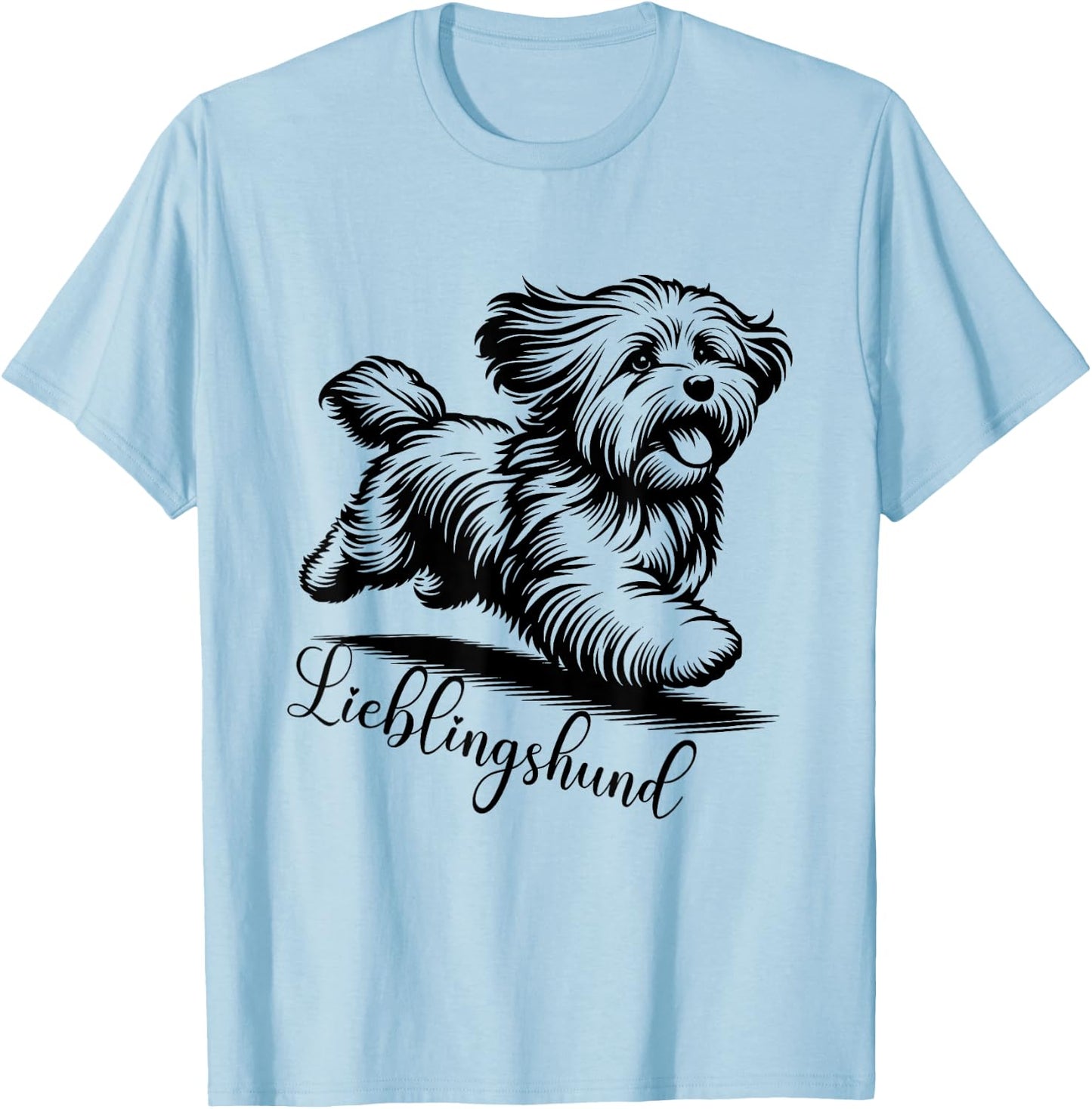 Havanese Dog , White T-Shirt - T-Shirt | Light Blue