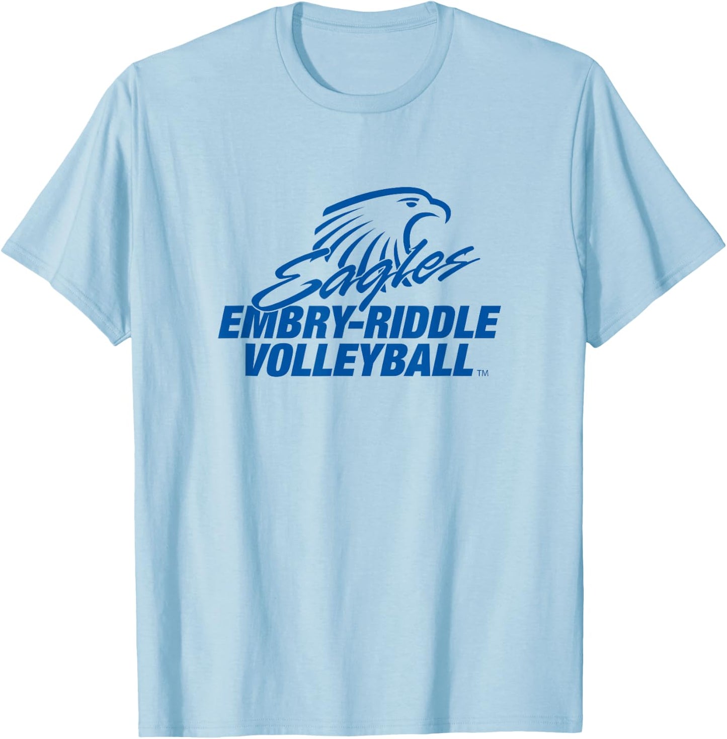 Embry-Riddle Aeronautical Eagles Volleyball Sports Fan T-Shirt - T-Shirt | Light Blue