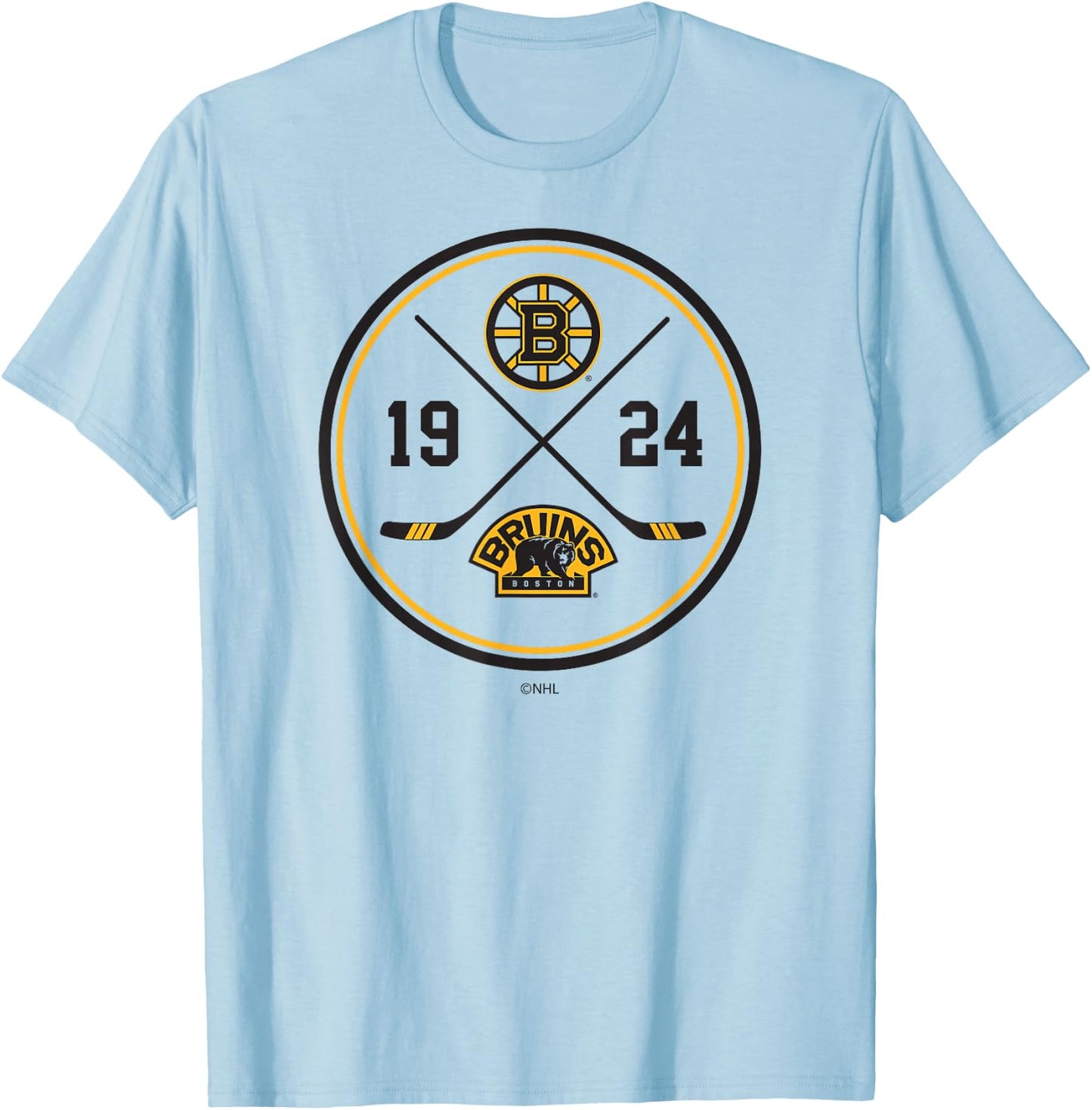 Boston Bruins Prize White Officially Licensed T-Shirt - T-Shirt | Light Blue