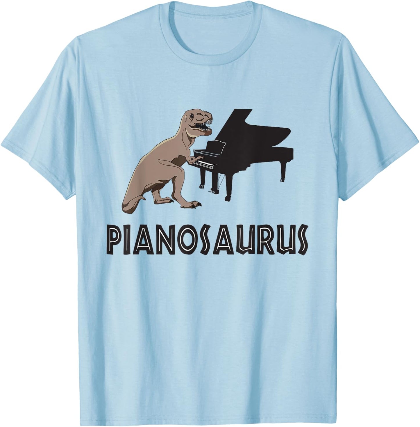Funny Piano Pianosaurus Rex Gifts for Piano Players T-Shirt - T-Shirt | Light Blue