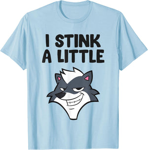 I Stink A Little Funny Skunk T-Shirt - T-Shirt | Light Blue