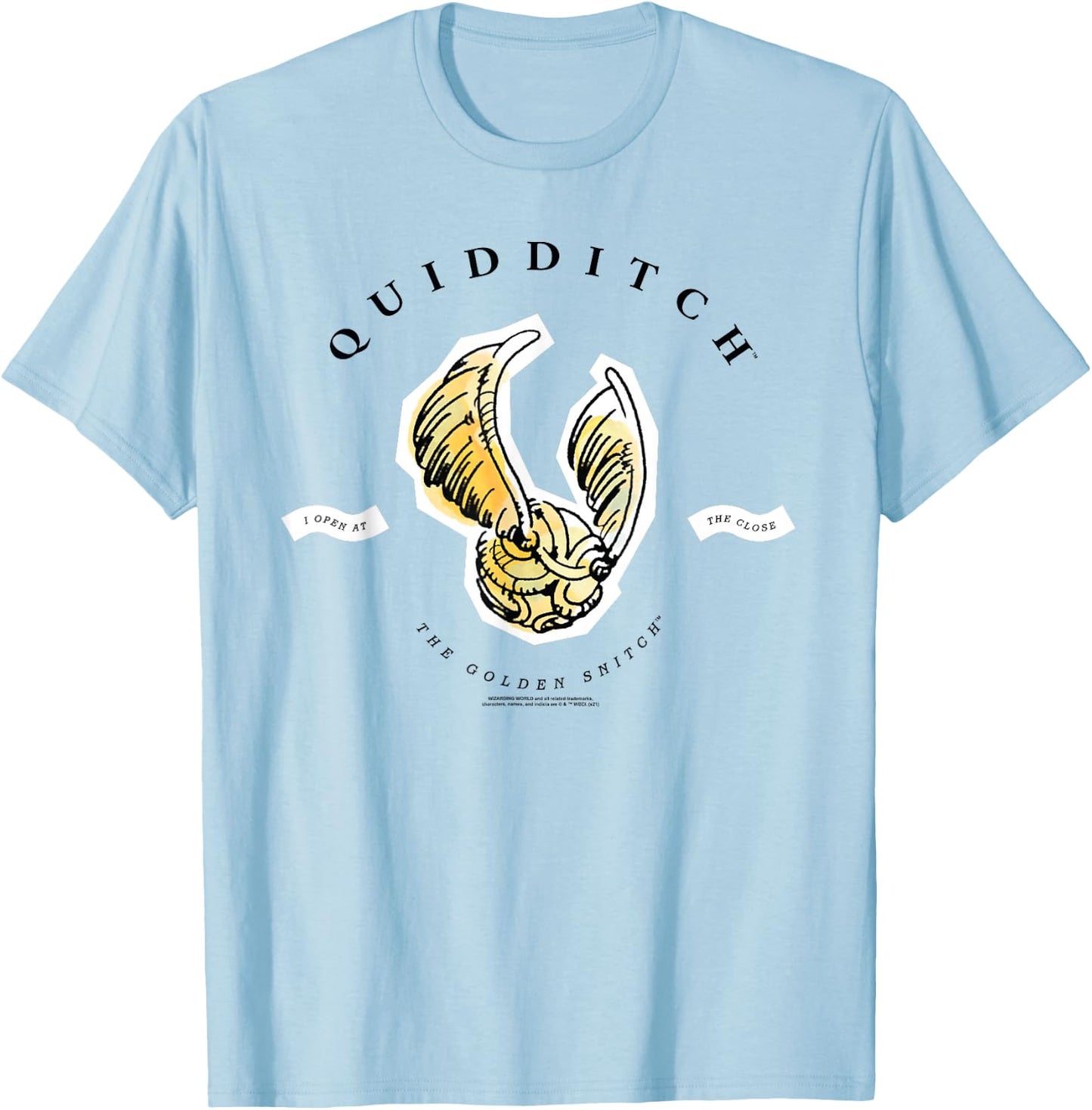 Harry Potter Golden Snitch I Open at the Close T-Shirt - T-Shirt | Light Blue
