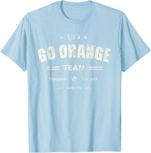 Matching LET'S GO ORANGE Team Summer Camp Color War Game Women Kids T-Shirt - T-Shirt | Light Blue