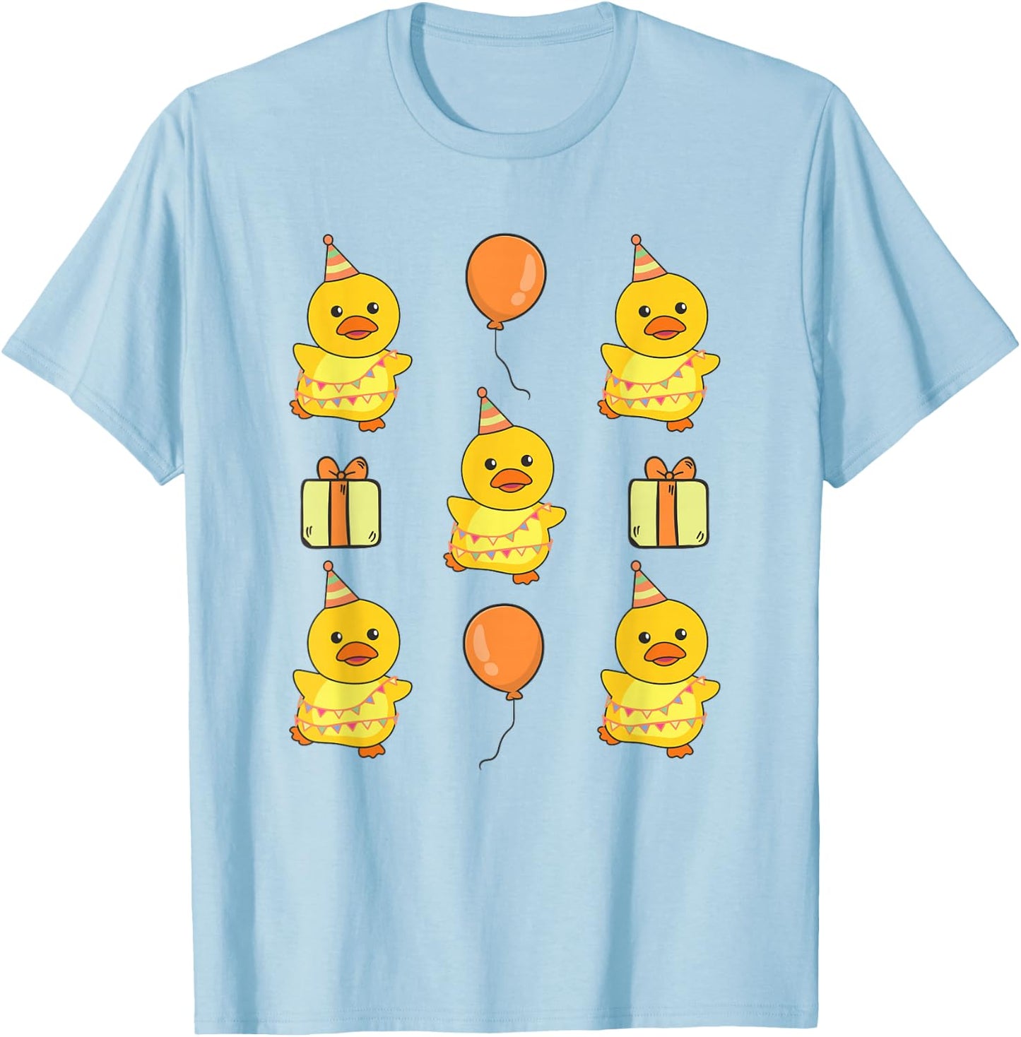 Birthday Duck for Children, Birthday Duck T-Shirt - T-Shirt | Light Blue