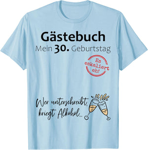 30. Geburtstag Mann Frau 30 Jahre 1996 Deko Lustig Geschenk T-Shirt - T-Shirt | Light Blue