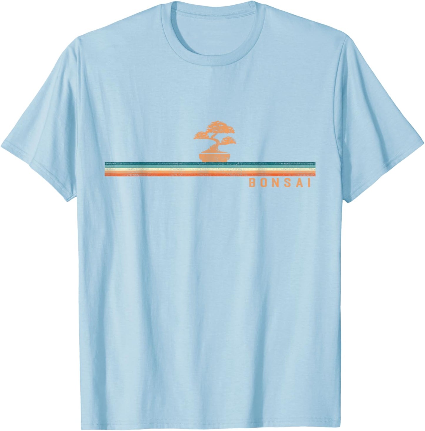Bonsai Tree Retro Bonsai T-Shirt - T-Shirt | Light Blue
