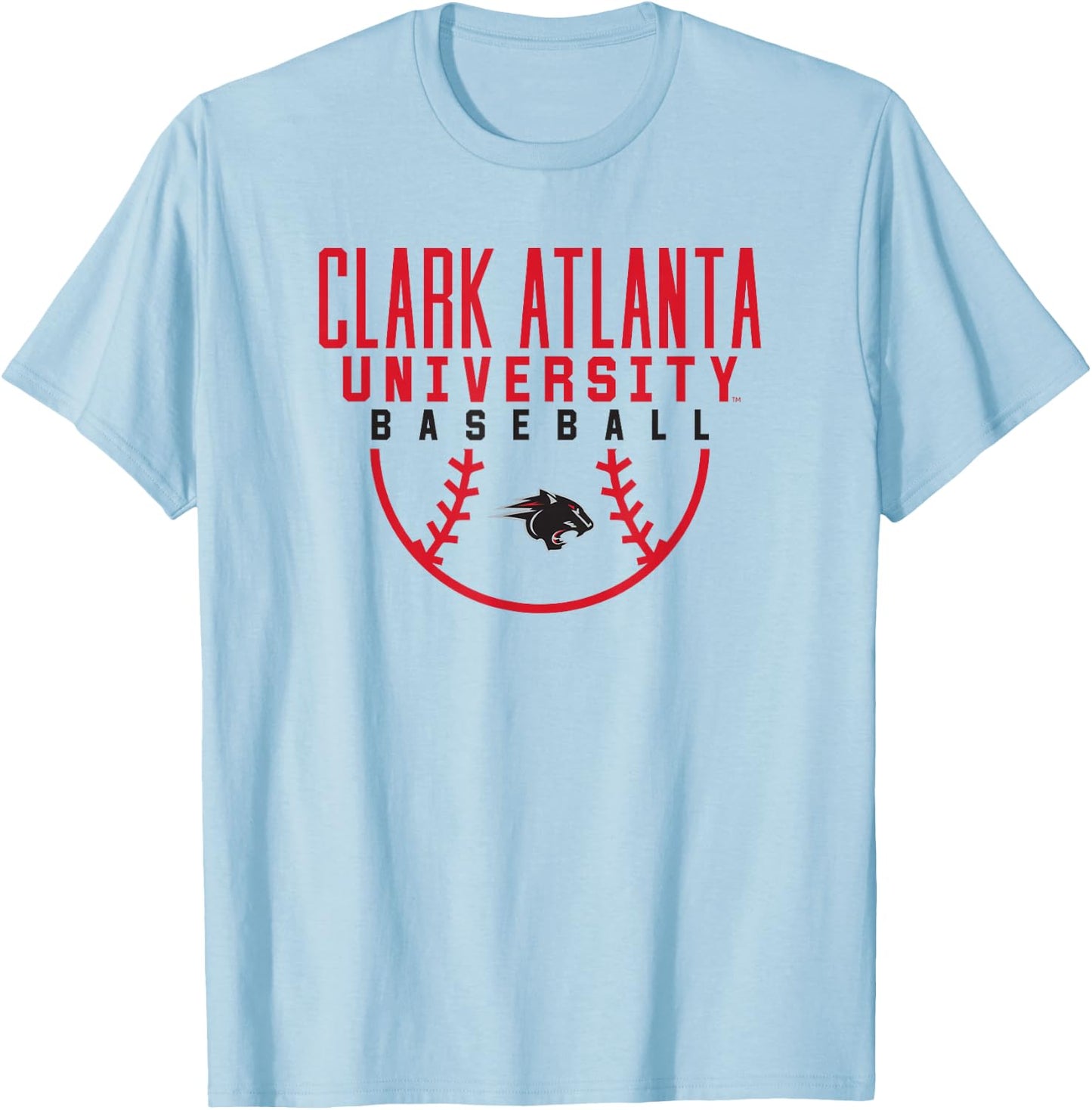 Clark Atlanta University CAU Panthers Baseball Arch T-Shirt - T-Shirt | Light Blue