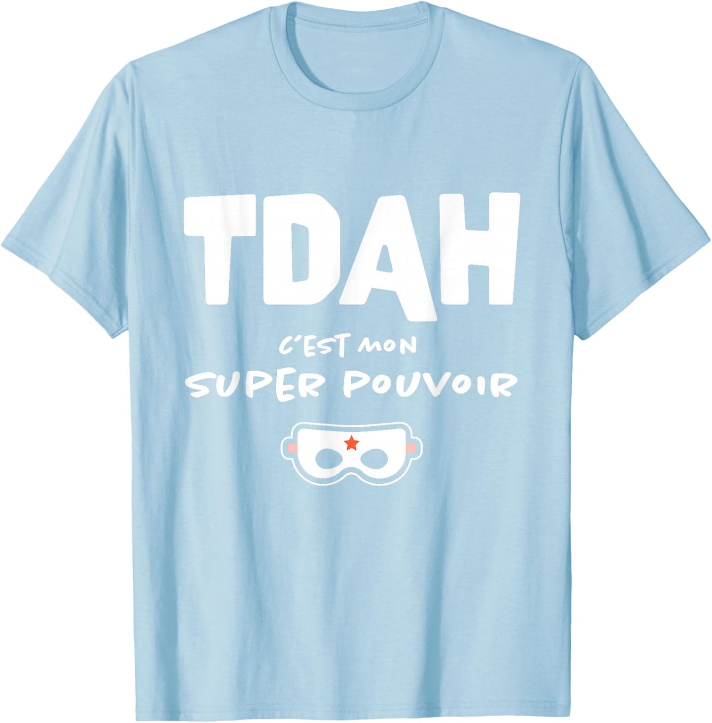 Humor ADHD Superhero Awareness Hyperactivity , Orange, S T-Shirt - T-Shirt | Light Blue