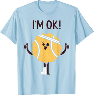 Tennis Ball Funny Tennis I'm Ok Sport Lover T-Shirt - T-Shirt | Light Blue