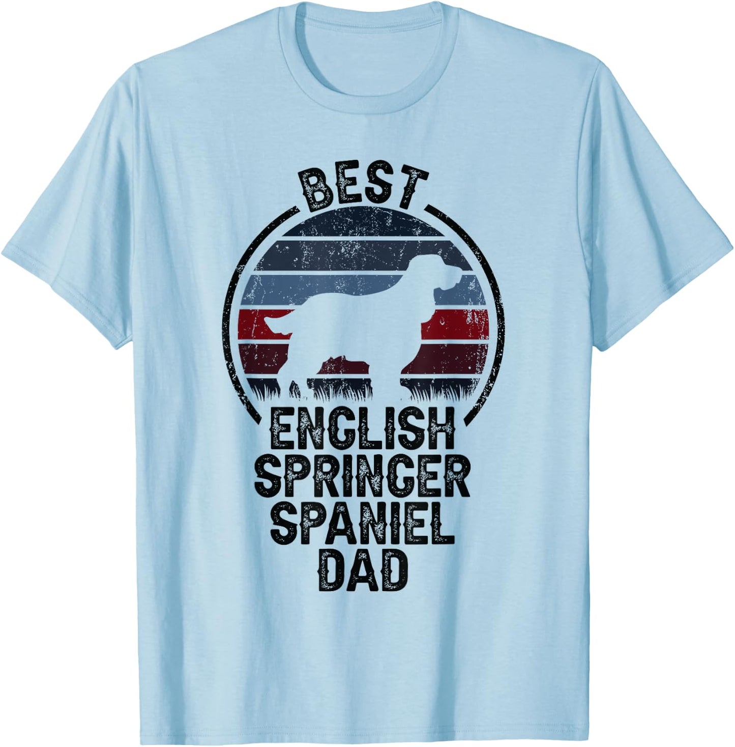 Best Dog Father Dad - Vintage English Springer Spaniel Women T-Shirt - T-Shirt | Light Blue