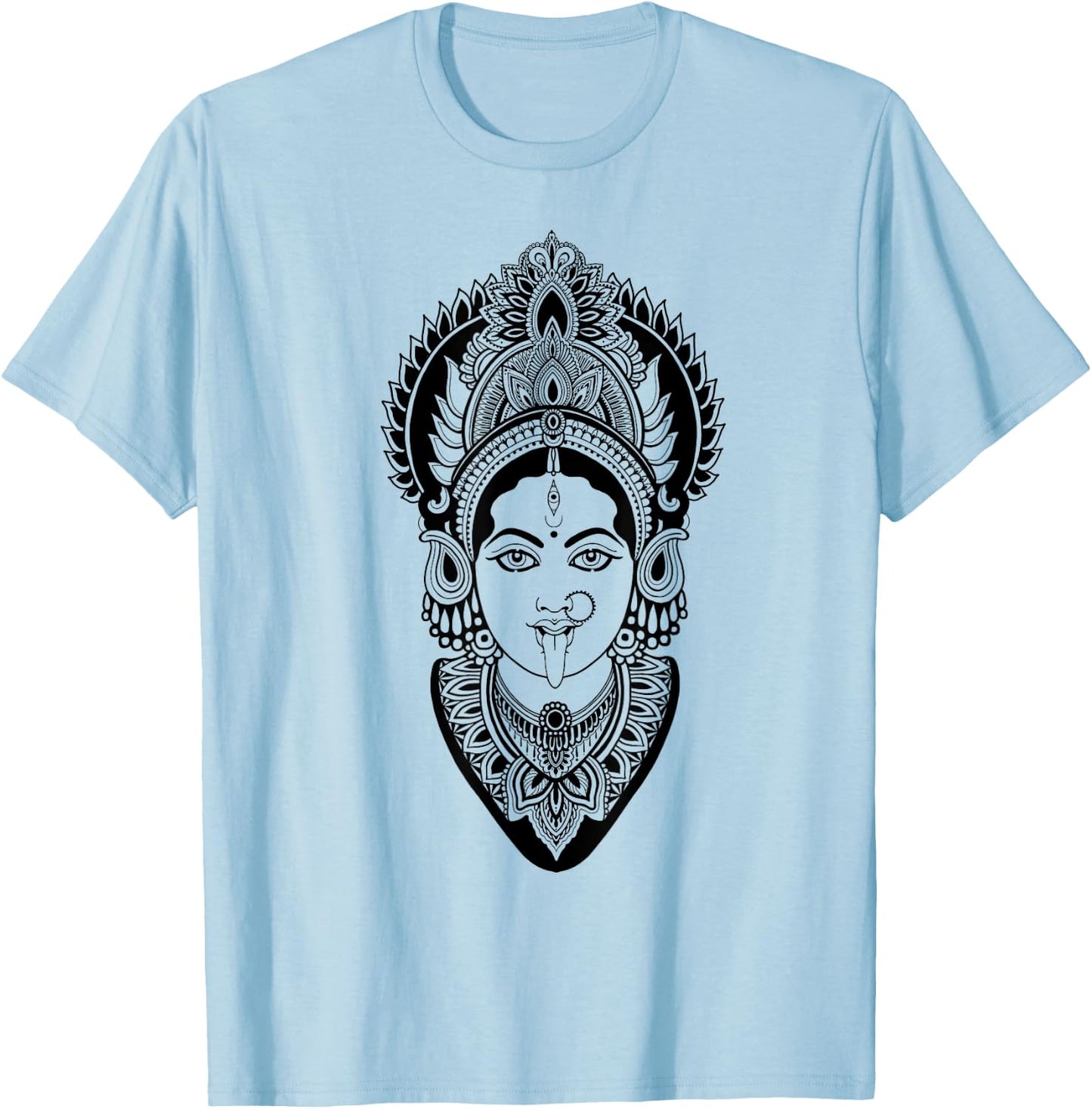 Kali Goddess deity Indian India Hindu yoga T shirt T-Shirt - T-Shirt | Light Blue